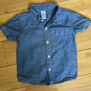 Carter's Blue Button Down Shirt Denim Style